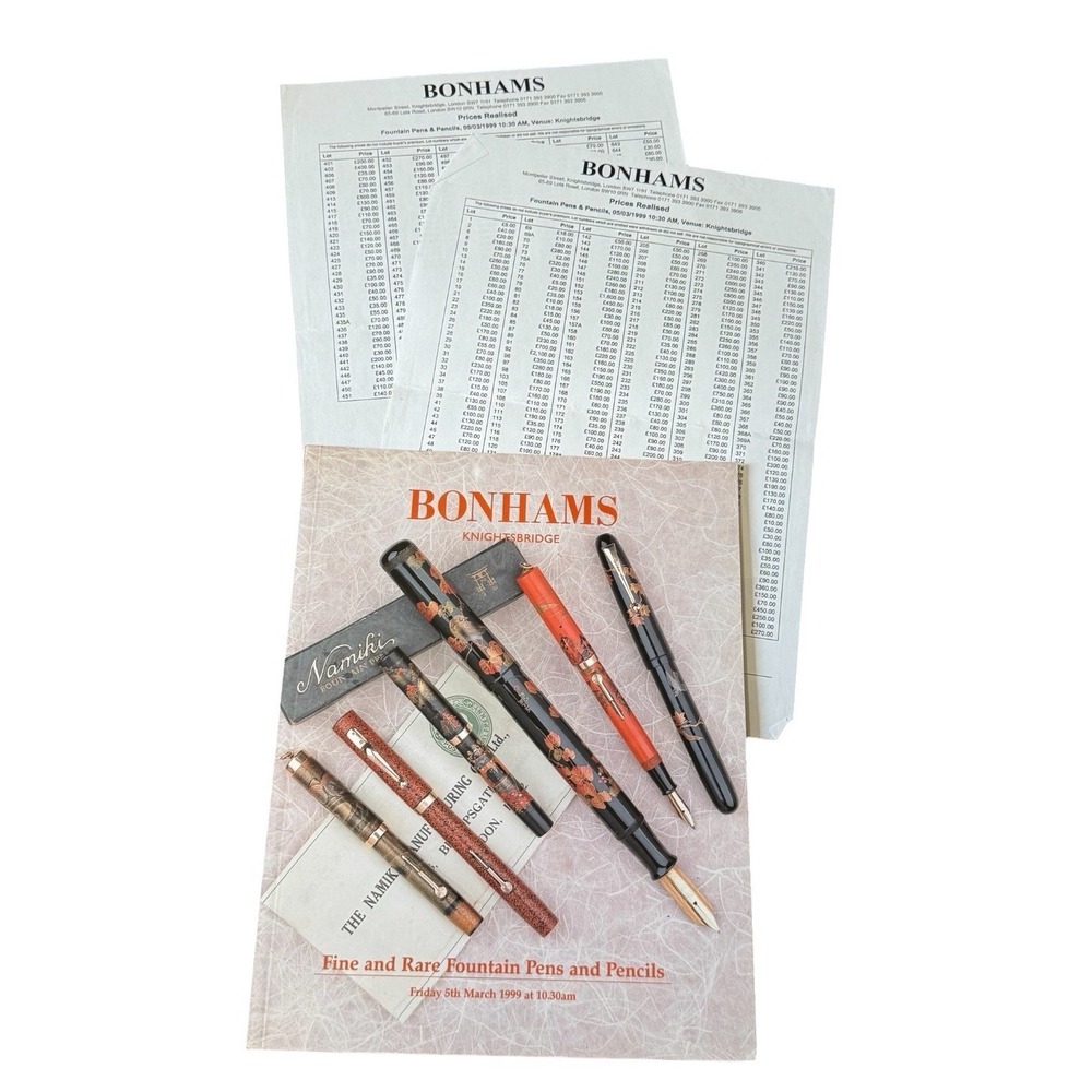 Bonhams Fine & Rare Fountain Pens & Pencils Auction Catalog Mar 5 1999 + Results